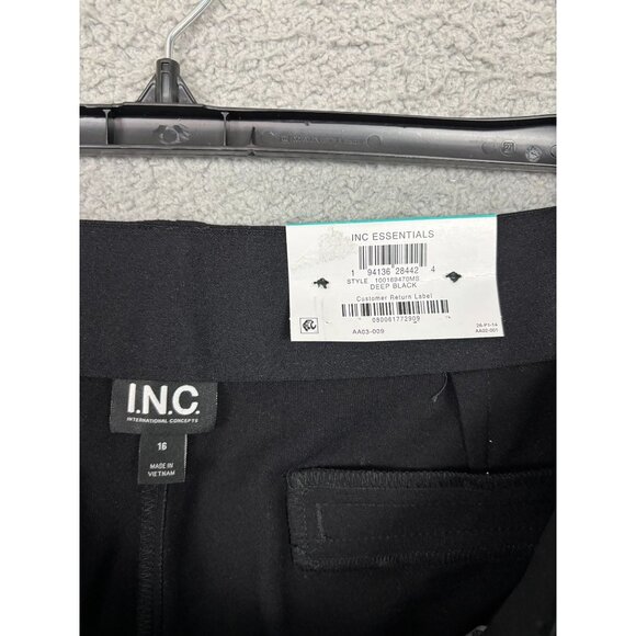 I.n.c. International Concepts Women's Mid-Rise Bootcut Pants Black Size 16 NWT's - Picture 5 of 7